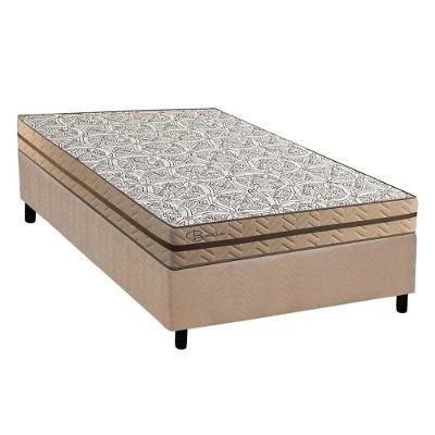 Conjunto Box Solteiro Colchão Molas Paropas Ensacadas Basic + Base Crc Suede Clean (88x188)