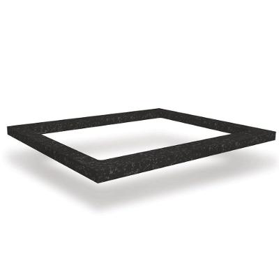 Tampo Para Balcão Cozinha S416 Preto Brilho - Kappesberg