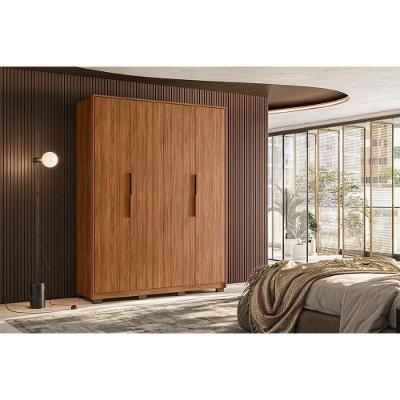 Guarda Roupa Casal 4 Portas E 3 Gavetas C- Pés Attore Amêndola Touch
