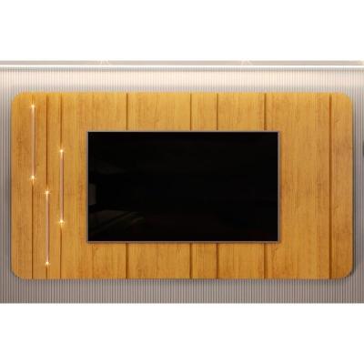 Painel Home Para Tv Até 75 Polegadas Celine 100% Mdf Com Led 241x132cm Cedro - Dj Móveis