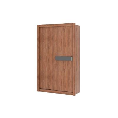 Guarda Roupa Solteiro 2 Portas De Correr E 2 Gavetas Vivacce 835 Flex Freijo Ou Freijo C- Cinza