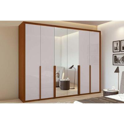 Guarda Roupa Casal 6 Portas (1 C- Espelho) E 6 Gavetas Imperatore Frassino-off White