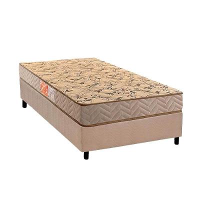 Conjunto Box Solteiro Colchão Espuma Paropas D33 Pasquale Wave Clean + Base Crc Suede Clean (96x203)