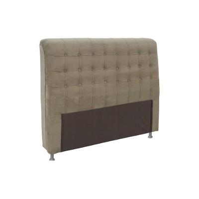 Painel De Cama Box Estofada Queen Dama Plus Suede Marrom Taupe - Simbal
