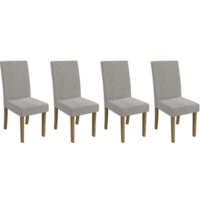 Cadeira Sala De Jantar 2cad131fr Kit 4 Un Freijo-linho Cinza A056 - Kappesberg