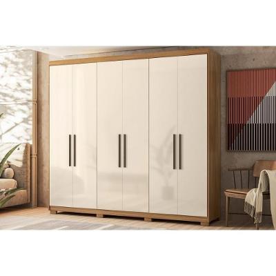Guarda Roupa Casal 6 Portas E 2 Gavetas C- Pés Venice Amendola-off White