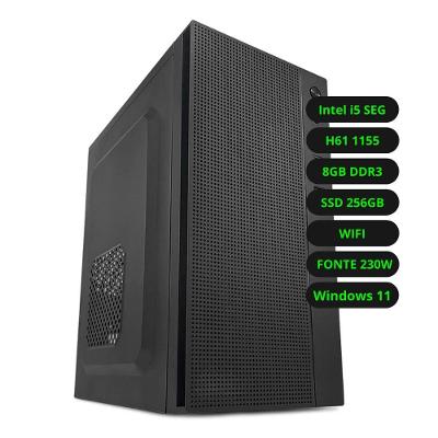 Computador CPU Intel Core i5 8GB DDR3 SSD 256GB Wi-Fi Fonte 230W Bivolt Windows