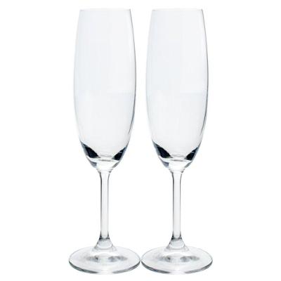 Conjunto Com 02 Taças Para Champagne Cristal Bohemia 220ml 58670