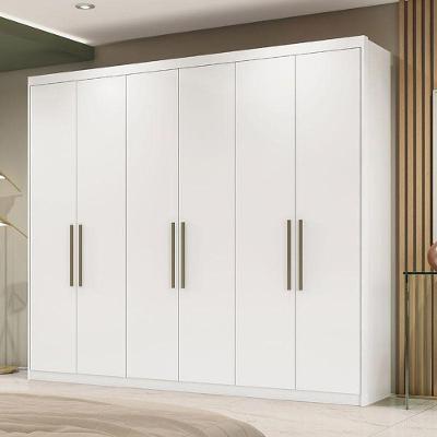 Guarda Roupa Casal Ambiente Sumatra Branco Brilho - Demóbile