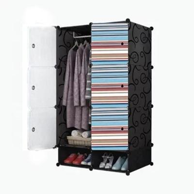 Armario Modular Guarda Roupa Organizador Arara Cabideiro Estante Sapateira Com Portas Compacto