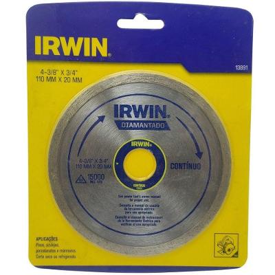 Disco Diamantado 110mm Liso (contínuo) Corte A Seco Iw13891 Irwin