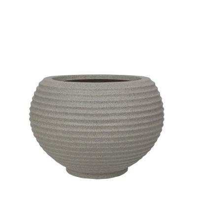 Vaso Bromélia Fosco 32x32cm Granito Pedra
