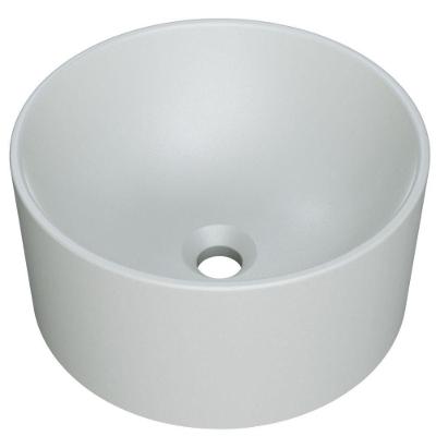 Cuba De Apoio Redonda Para Banheiro Lavabo C01 Bl30w Cinza Matte Fosca - Lyam