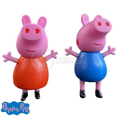 Kit Infantil 4 Bonecos Familia Peppa Pig