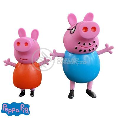 Kit Infantil 4 Bonecos Familia Peppa Pig
