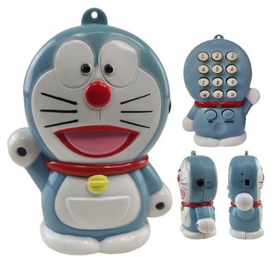 Mini Telefone Fixo Gato Doraemon Mesa C Headset Microfone