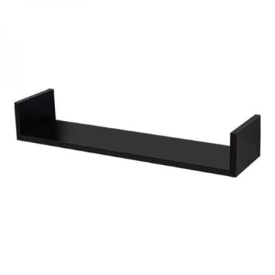 Prateleira U 100 X 15cm Preta Suporte Invisível