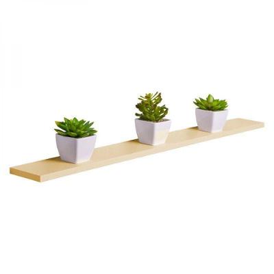 Prateleira 100 X 20cm Bege Claro Suporte Invisível