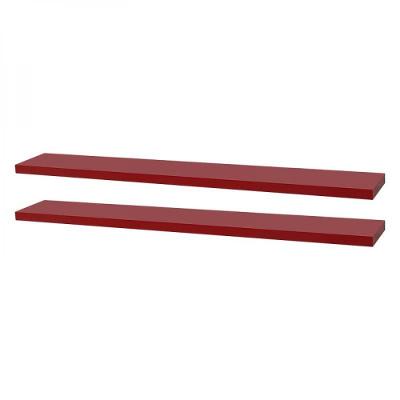 Kit 2 Prateleiras 70 X 15cm Vermelha Suporte Invisível