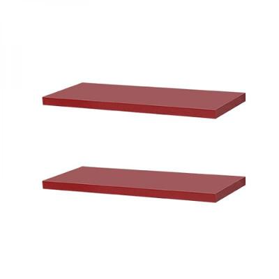 Kit 2 Prateleiras 30 x 15cm Vermelha Suporte Invisível