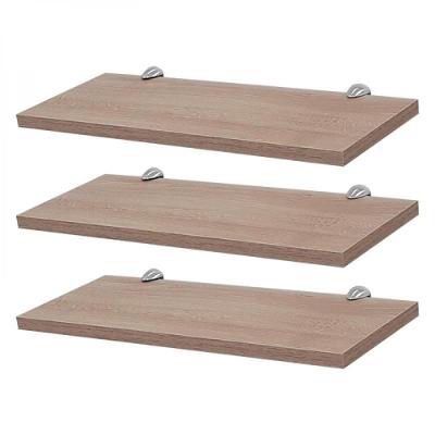 Kit 3 Prateleiras 30 X 15cm Carvalho Com Suporte Tucano