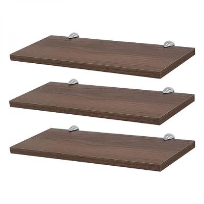 Kit 3 Prateleiras 40 X 15cm Nogal Com Suporte Tucano