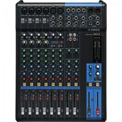 Mesa De Som Analógica Yamaha Mg12 12 Canais Bivolt Preta