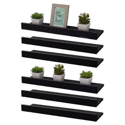 Kit 6 Prateleiras Porta Quadros 60 X 15cm Suporte Invisível