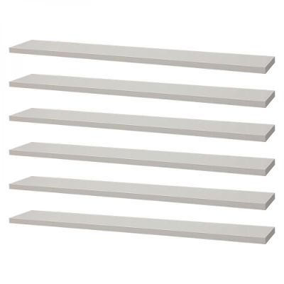 Kit 6 Prateleiras 60 X 10cm Branca Suporte Invisível