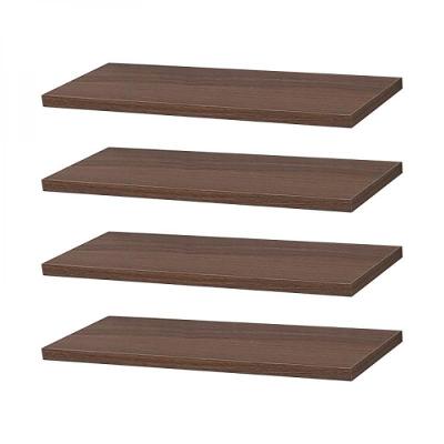 Kit 4 Prateleiras 30 x 15cm Nogal Suporte Invisível