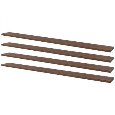 Kit 4 Prateleiras 100 X 15cm Nogal Suporte Invisível
