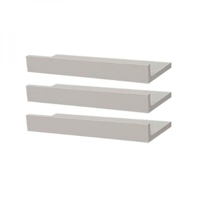 Kit 3 Prateleiras Porta Quadros 30 x 15cm Branca Suporte Invisível