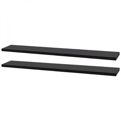 Kit 2 Prateleiras 70 X 10cm Preta Suporte Invisível
