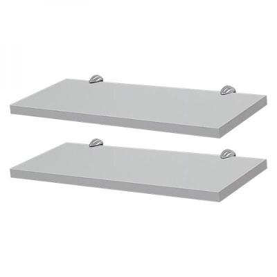 Kit 2 Prateleiras 30 X 15cm Branca Com Suporte Tucano