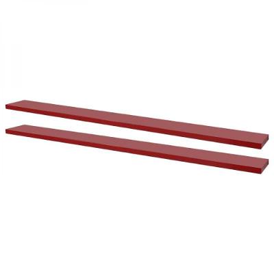 Kit 2 Prateleiras 100 X 20cm Vermelha Suporte Invisível