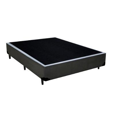 Base Box Blindado Viúva Homequeen Corino Cinza 40x128x188