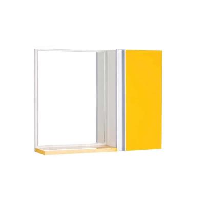 Espelho para Banheiro com Armário Amarelo Barra Vertical