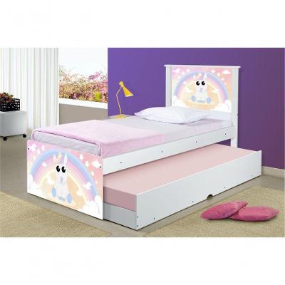 Cama Baby Unicórnio Com Auxiliar E Colchões