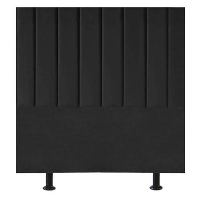 Cabeceira Estofada Cama Box Casal 140 Cm Mavie Suede Cor:preto