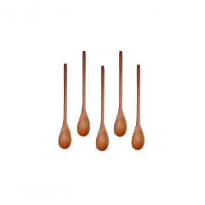Kit 5 Peças Colher De Pau Madeira Modelos Mingau 27 Cm