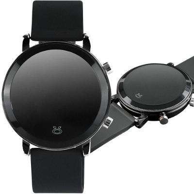 Relogio Feminino Redondo Led Silicone Digital Ajustável Presente Preto Social Original