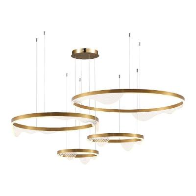 Lustre Pendente Astraled Lomy Pl-9854 Dourado Led Bivolt Dourado Pl-9854