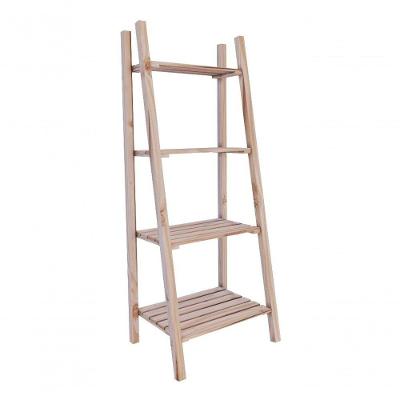 Arara Vertical 4 Tábuas Expaçosas Envio Rápido Para Lojas Simples Madeira Natural