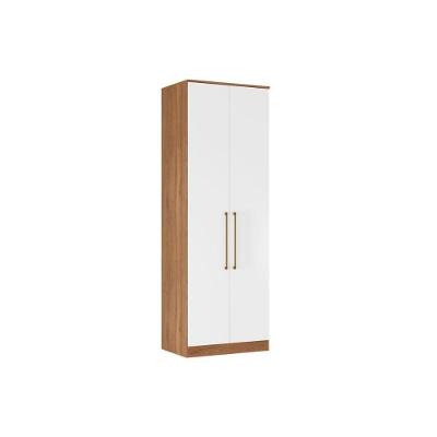 Módulo De Quarto Solteiro Guarda Roupa 71140k Irlanda C- 2 Portas E 3 Gavetas Amendola-branco