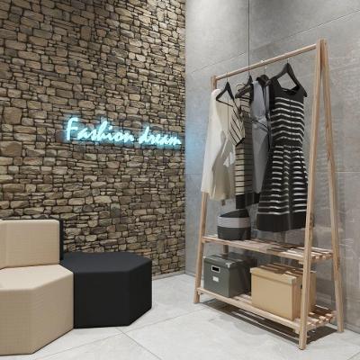 Cabideiro Arara Para Roupas C/ Sapateira Retro Pinus