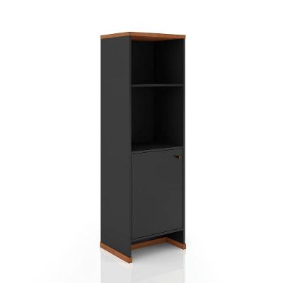 Livreiro Multiuso 2 Prateleiras Mdp 25Mm Preto/Naturale