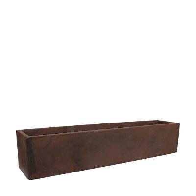 Vaso Jardineira Cubo Fosco 100x20cm Antique Rusty