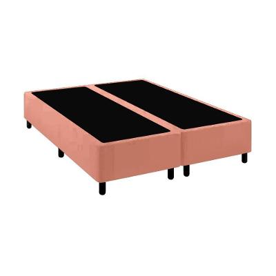 Base Cama Box King Comum Rosa