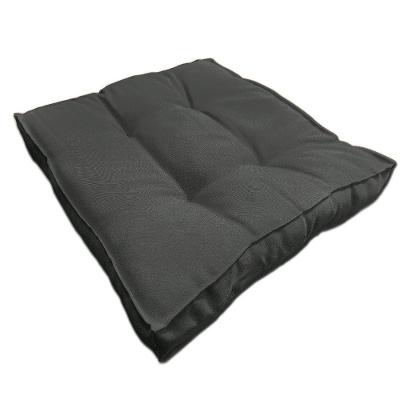 Almofada Futon Decoração 45x45 Cm Cinza Escuro Novita