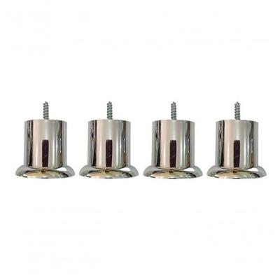 Kit 4 Pé Alt 6cm Sb Jade Cromado Sofa Poltrona Estofado